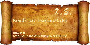 Kovács Skolasztika névjegykártya